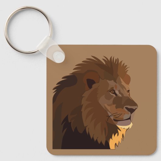 Leeuw Dier Wilde Leeuw Sleutelhanger (Voorkant)