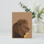 Leeuw Dier Wilde Natuur Briefkaart (Staand voorkant)