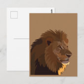 Leeuw Dier Wilde Natuur Briefkaart (Voorkant / Achterkant)