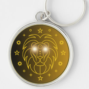 Leeuw Dierenriem Embleem Minimaal Hemels Symbool Sleutelhanger