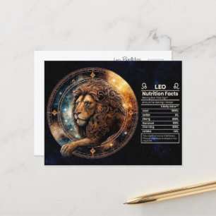 Leeuw Dierenriem Verjaardagskaart Briefkaart