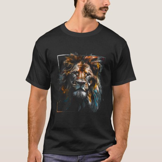 Leeuw diermotief dierentuin leeuw t-shirt (Voorkant)