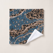 Leeuw Dierprint Glitter Glam 1 Bad Handdoek (Wasdoekje)