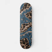 Leeuw Dierprint Glitter Glam 1 Persoonlijk Skateboard (Voorkant)