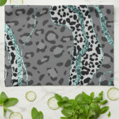 Leeuw Dierprint Glitter Glam 4 Theedoek (Gevouwen)
