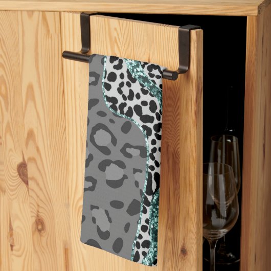Leeuw Dierprint Glitter Glam 4 Theedoek (Derde Gevouwen)