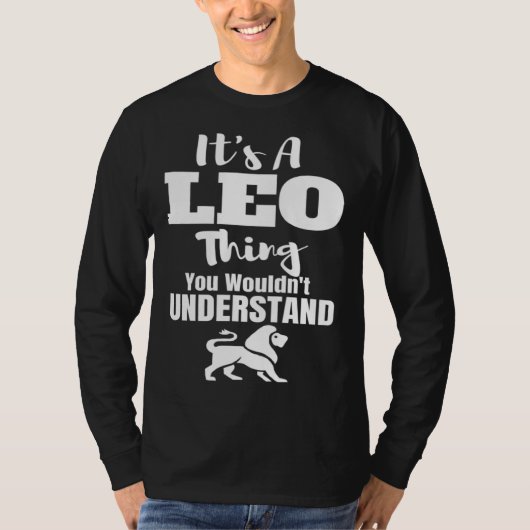 Leeuw Ding Sterrenbeeld Astrologie T-shirt (Voorkant)