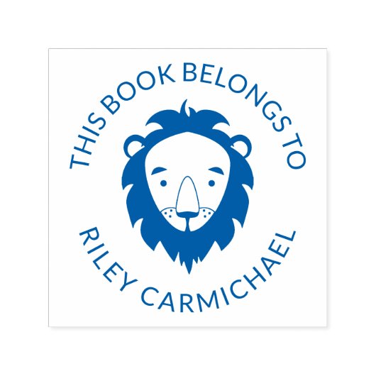 Leeuw Dit boek is van - name Zelfinktende Stempel (Design)