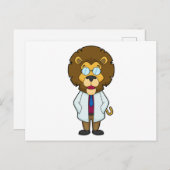 Leeuw Dokter Doktersjas Briefkaart (Voorkant / Achterkant)