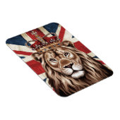 Leeuw draagt Britse vlag Magneet (Rechterzijde)