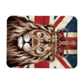 Leeuw draagt Britse vlag Magneet (Horizontaal)