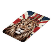 Leeuw draagt Britse vlag Magneet (Linkerzijde)