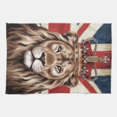 Leeuw draagt Britse vlag Theedoek (Horizontaal)