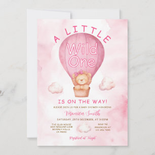 Leeuw Een beetje wilde ballon Baby Shower Kaart