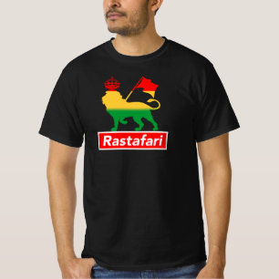Leeuw Één Liefde Één Vrede Rasta van Rastafari T-shirt