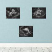 Leeuw, Eenhoorn en Dolfijn Constellaties Muurkunst Sets (Houten vloer)