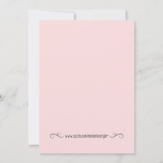 Leeuw eerste verjaardag uitnodiging (roze) (Achterkant)