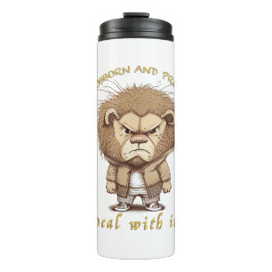 Leeuw eigenwijs omgaan met het schattig Schattig g Thermosbeker