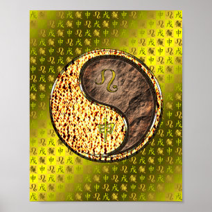 Leeuw en Aardaap Poster