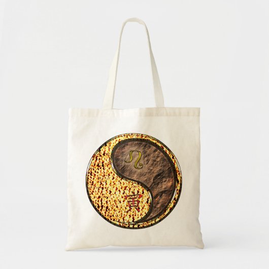 Leeuw en aarde tijger tote bag (Voorkant)