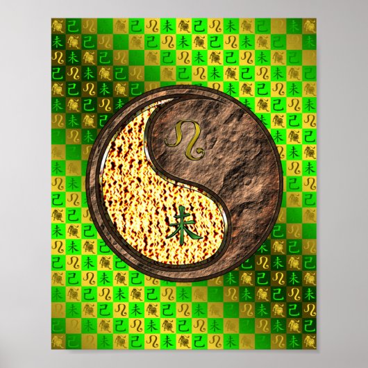 Leeuw en aardgeit poster (Voorkant)