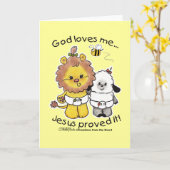 Leeuw en de Babys van het Lam Kaart (Gele Bloem)