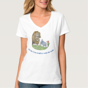 Leeuw en de lam christelijke geschenken T-shirt