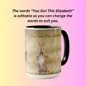 Leeuw en een konijn grappig ontwerp mok