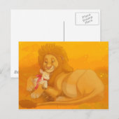 Leeuw en het Briefkaart van Lamb (Voorkant / Achterkant)