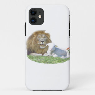 Leeuw en het Lam christelijke kunst iPhone 11 Hoesje
