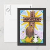 Leeuw en Lam aan het Kruis Briefkaart (Voorkant / Achterkant)