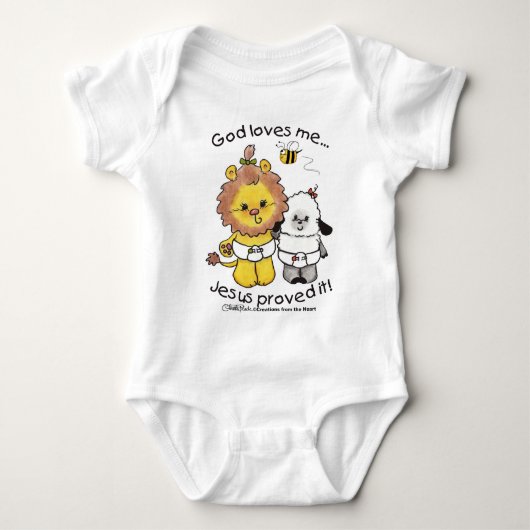 Leeuw en Lam Baby's Romper (Voorkant)