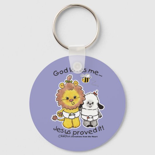 Leeuw en Lam Baby's Sleutelhanger (Voorkant)