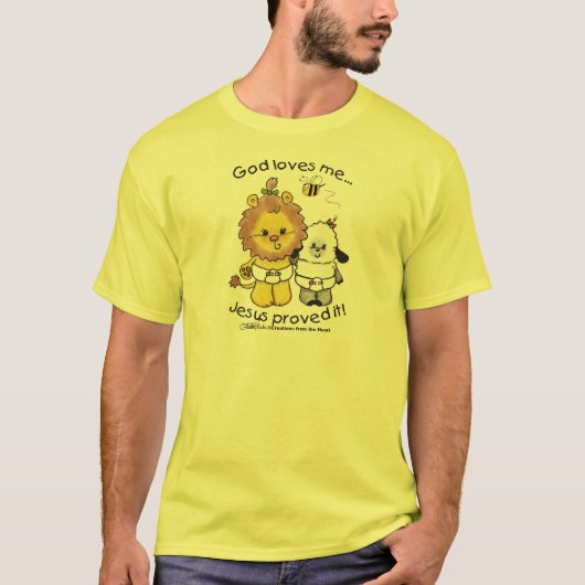 Leeuw en Lam Baby's T-shirt (Voorkant)