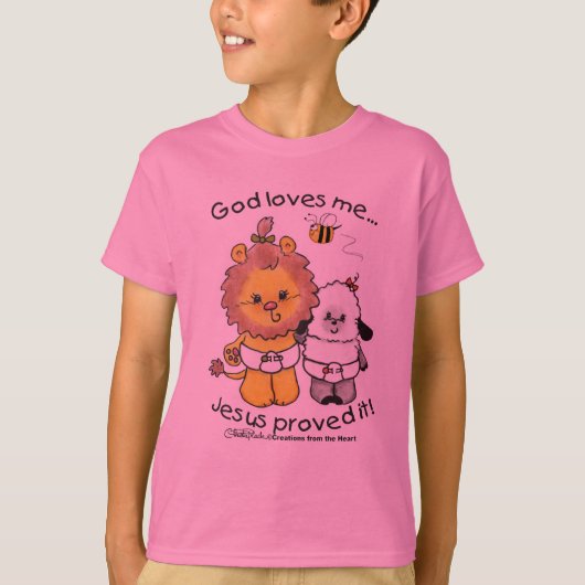Leeuw en Lam Baby's T-shirt (Voorkant)
