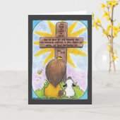 Leeuw en Lam bij het Kruis Kaart (Gele Bloem)