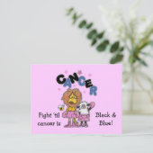 Leeuw en Lam Boxers-Make Kanker Zwart en Blauw Briefkaart (Staand voorkant)