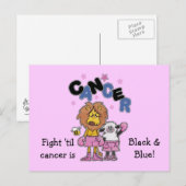 Leeuw en Lam Boxers-Make Kanker Zwart en Blauw Briefkaart (Voorkant / Achterkant)