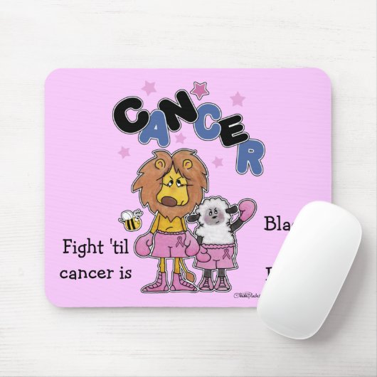 Leeuw en Lam Boxers-Make Kanker Zwart en Blauw Muismat (Met muis)