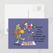 Leeuw en Lam Candy Cane Makers Feestdagenkaart (Voorkant / Achterkant)