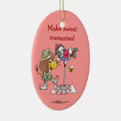 Leeuw en Lam Candy Cane Makers Keramisch Ornament (Rechts)