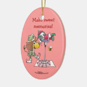 Leeuw en Lam Candy Cane Makers Keramisch Ornament (Links)