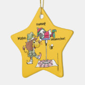 Leeuw en Lam Candy Cane Makers Keramisch Ornament (Links)