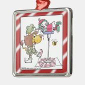 Leeuw en Lam Candy Cane Makers Metalen Ornament (Links)