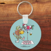 Leeuw en Lam Candy Cane Makers Sleutelhanger (Voorkant)