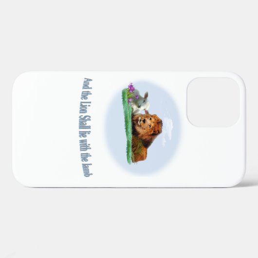 Leeuw en Lam Case-Mate iPhone Case (Achterkant (horizontaal))