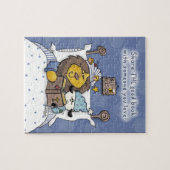 Leeuw en Lam delen het goede boek Legpuzzel (Horizontaal)