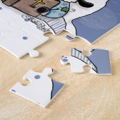 Leeuw en Lam delen het goede boek Legpuzzel (Zijkant)
