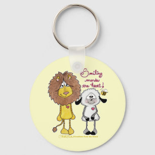 Leeuw en Lam Hart Patches Sleutelhanger