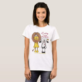Leeuw en Lam Hart Patches T-shirt (Voorkant volledig)